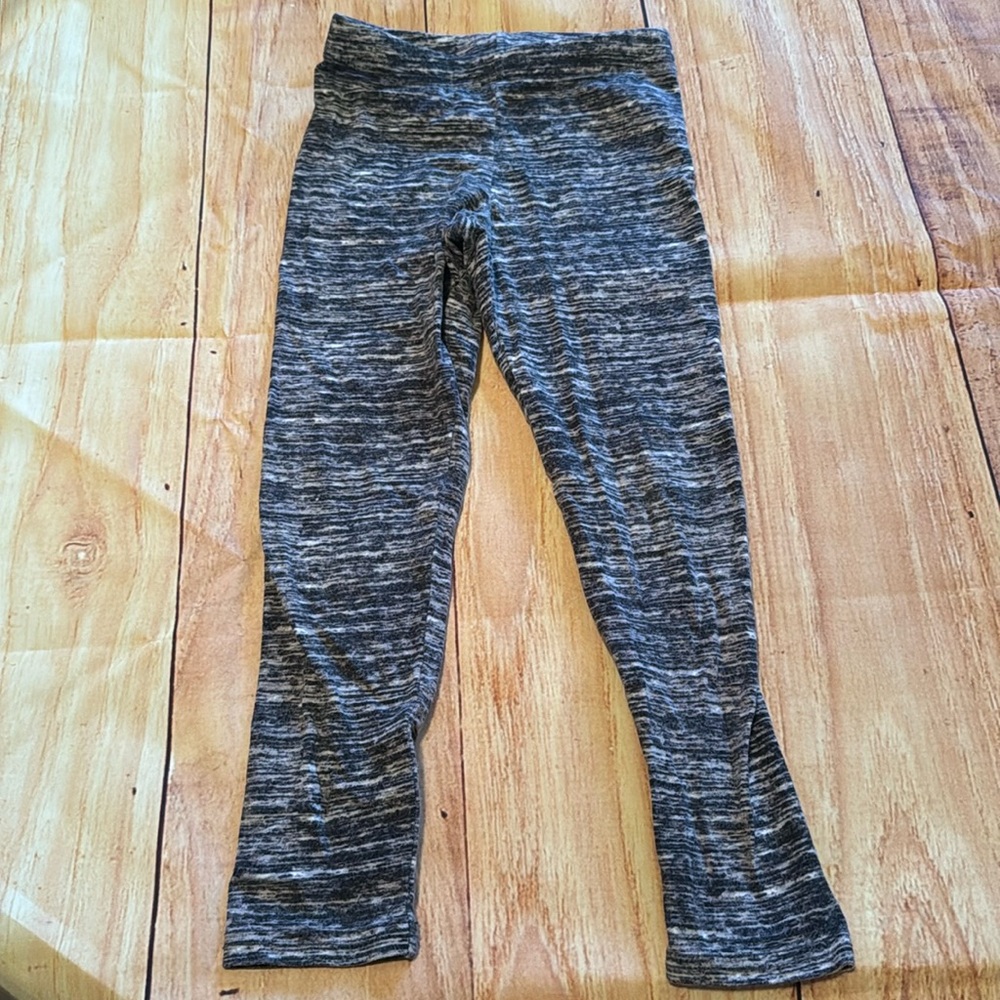 Heather Gray & White Leggings
